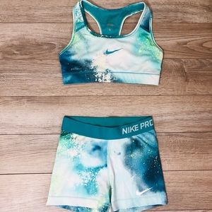 Rare Nike pro SET! sports bra and shorts - EUC